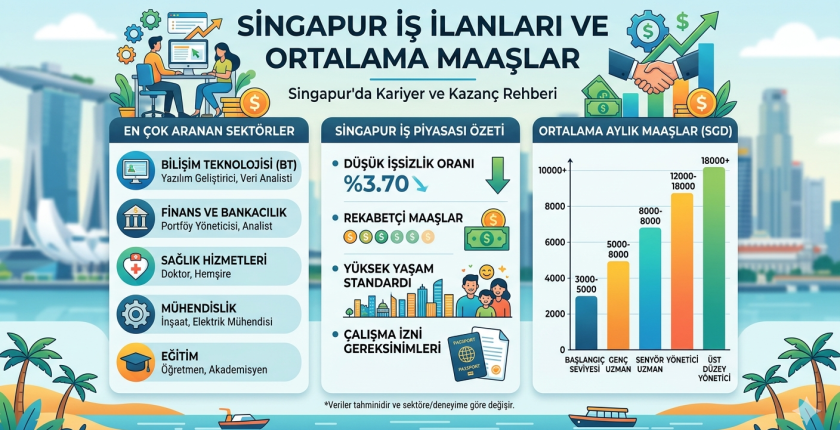 Singapur İş İlanları Ve Ortalama Maaşlar